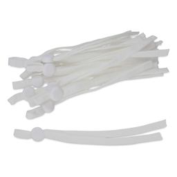 Spandex Cord With Lock, White, 10 mm Bead, Package of 12, Out Of Package