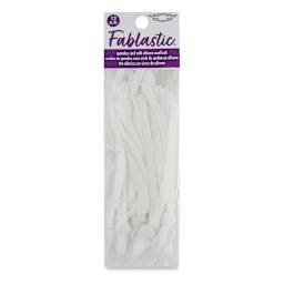 Spandex Cord With Lock, White, 10 mm Bead, Package of 12