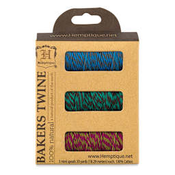 Hemptique Bakers Twine - Jester, Pkg of 3 (In packaging)