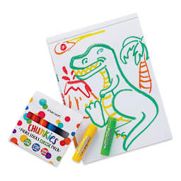 Ooly Chunkies Paint Sticks - Classic Pack, Set of 6 (dinosaur drawing with paint sticks)