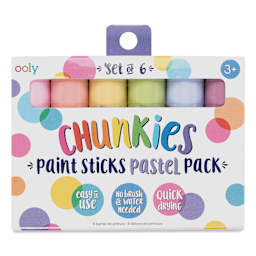 Ooly Chunkies Paint Sticks - Pastel Pack, Set of 6 