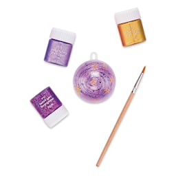 Cosmic Shine Acrylic Craft Paint Set (three paints, brush and ornament)