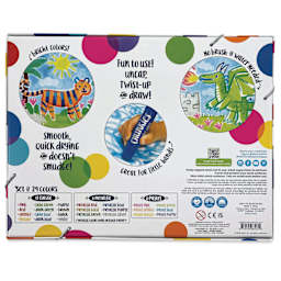 Ooly Chunkies Paint Sticks - Variety Pack, Set of 24, back of packaging