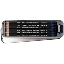 6-Pencil Tin Sets Derwent Water-soluble Sketching 6 Set - Peggable