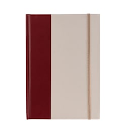 Hello, Artist! Hardbound A5 Notebook, 80 Sheets, Red/Cream, 5.7" x 8.2", Blank