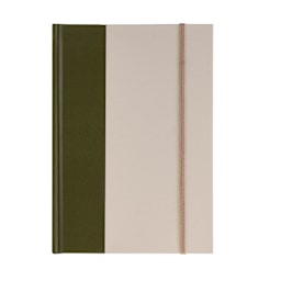 Hello, Artist! Hardbound A5 Notebook, 60 Sheets, Green/Cream, 5.7" x 8.2", Blank