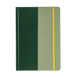 Hello, Artist! Hardbound A5 Notebook, 90 Sheets, Forest Green/Green, 5.7" x 8.2", Dot Grid