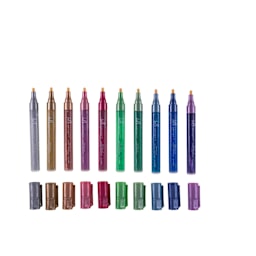 Hello, Artist! Paint Marker Set of 10, Metallic