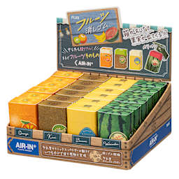 Plus Corporation Fruit Eraser Assorted 24-Piece P.O.P. Display