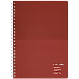 KOKUYO A5 Notebook, 50 Sheets, Tartan Red, 5.83" x 8.27", Grid