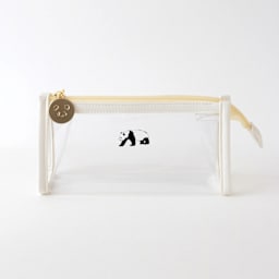 Green Flash Animal Series Clear Pen Pouch, Panda