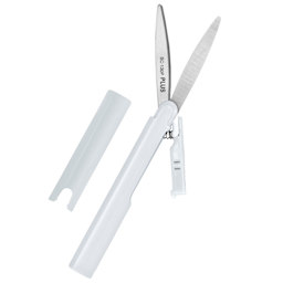Plus Corporation Twiggy Curved Blade Pocket-Sized Scissors, White