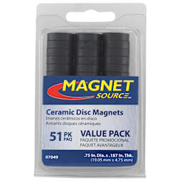 Magnet Source Ceramic Magnets, Pkg of 51, 3/4" x 3/16"
