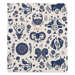 Fringe Studio 2023 Hardcover Planner, Indigo Zodiac Cover