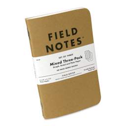 Field Notes Original Kraft 3-Pack Notebooks - Mixed, 3-1/2" x 5-1/2", 48 Pages