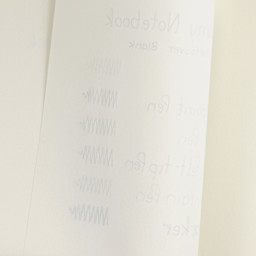 Lamy Softcover Notebook, bleed of pen marks on blank paper