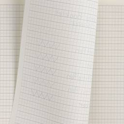 Lamy Booklets, bleed of pen marks on grid paper
