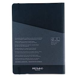 Fabriano Ecoqua Plus Hidden Spiral-Bound Notebook - Black, 8-1/4" x 5-4/5". Dot Grid, back cover