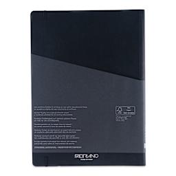 Fabriano Ecoqua Plus Hidden Spiral-Bound Notebook - Black, 11-7/10" x 8-1/4". Ruled, back cover