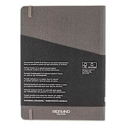 Fabriano Ecoqua Plus Hidden Spiral-Bound Notebook - Grey, 8-1/4" x 5-4/5", Dot Grid, back cover