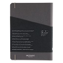 Fabriano Ecoqua Plus Hidden Spiral-Bound Notebook - Grey, 8-1/4" x 5-4/5", Ruled, back cover