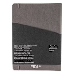 Fabriano Ecoqua Plus Hidden Spiral-Bound Notebook - Grey, 11-7/10" x 8-1/4". Ruled, back cover