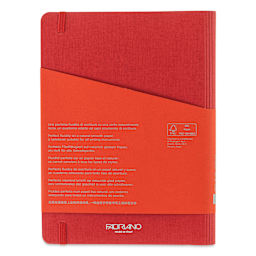 Fabriano Ecoqua Plus Hidden Spiral-Bound Notebook - Red, 8-1/4" x 5-4/5", Dot Grid, back cover