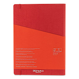 Fabriano Ecoqua Plus Hidden Spiral-Bound Notebook - Red, 11-7/10" x 8-1/4", Dot Grid, back cover