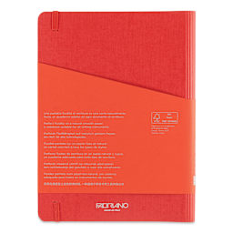 Fabriano Ecoqua Plus Hidden Spiral-Bound Notebook - Red, 8-1/4" x 5-4/5", Ruled, back cover