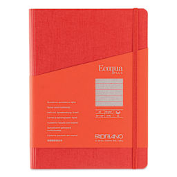 Fabriano Ecoqua Plus Hidden Spiral-Bound Notebook - Red, 8-1/4" x 5-4/5", Ruled, front cover