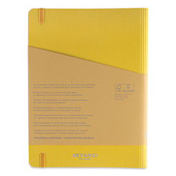 Fabriano Ecoqua Plus Hidden Spiral-Bound Notebook - Yellow, 8-1/4" x 5-4/5", Dot Grid, back cover