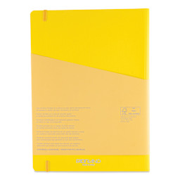 Fabriano Ecoqua Plus Hidden Spiral-Bound Notebook - Yellow, 11-7/10" x 8-1/4", Dot Grid, back cover