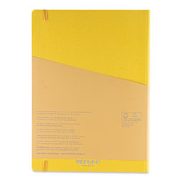 Fabriano Ecoqua Plus Hidden Spiral-Bound Notebook - Yellow, 11-7/10" x 8-1/4", Ruled, back cover