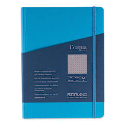 Fabriano Ecoqua Plus Hidden Spiral-Bound Notebook - Turquoise, 8-1/4" x 5-4/5", Dot Grid, front cover
