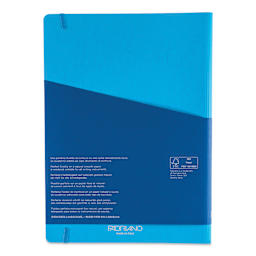 Fabriano Ecoqua Plus Hidden Spiral-Bound Notebook - Turquoise, 11-7/10" x 8-1/4", Dot Grid, back cover