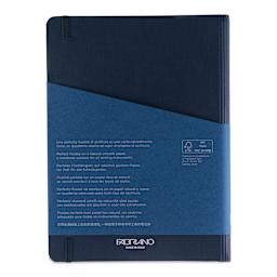 Fabriano Ecoqua Plus Hidden Spiral-Bound Notebook - Navy, 8-1/4" x 5-4/5", Ruled, back cover