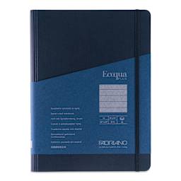 Fabriano Ecoqua Plus Hidden Spiral-Bound Notebook - Navy, 8-1/4" x 5-4/5", Ruled, front cover
