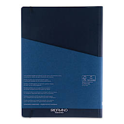 Fabriano Ecoqua Plus Hidden Spiral-Bound Notebook - Navy, 11-7/10" x 8-1/4", Ruled, back cover