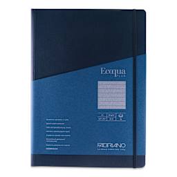 Fabriano Ecoqua Plus Hidden Spiral-Bound Notebook - Navy, 11-7/10" x 8-1/4", Ruled, front cover