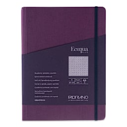 Fabriano Ecoqua Plus Hidden Spiral-Bound Notebook - Wine, 8-1/4" x 5-4/5", Dot Grid, front cover