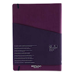 Fabriano Ecoqua Plus Hidden Spiral-Bound Notebook - Wine, 11-7/10" x 8-1/4", Dot Grid, back cover