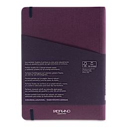 Fabriano Ecoqua Plus Hidden Spiral-Bound Notebook - Wine, 8-1/4" x 5-4/5", Ruled, back cover