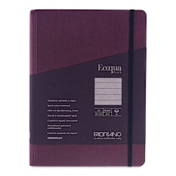 Fabriano Ecoqua Plus Hidden Spiral-Bound Notebook - Wine, 8-1/4" x 5-4/5", Ruled, front cover