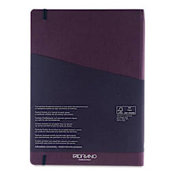 Fabriano Ecoqua Plus Hidden Spiral-Bound Notebook - Wine, 11-7/10" x 8-1/4", Ruled, back cover