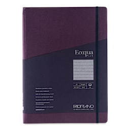 Fabriano Ecoqua Plus Hidden Spiral-Bound Notebook - Wine, 11-7/10" x 8-1/4", Ruled, front cover