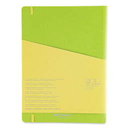 Fabriano Ecoqua Plus Hidden Spiral-Bound Notebook - Lime, 11-7/10" x 8-1/4", Dot Grid, back cover