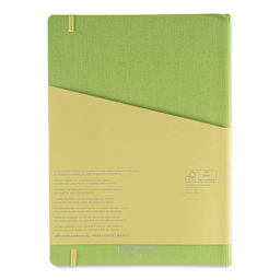 Fabriano Ecoqua Plus Hidden Spiral-Bound Notebook - Lime, 11-7/10" x 8-1/4", Ruled, back cover