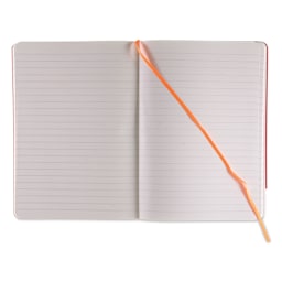 Fabriano Ispira Soft-Cover Notebook - Red, 5-4/5" x 8-1/4", Ruled, open