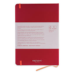 Fabriano Ispira Soft-Cover Notebook - Red, 5-4/5" x 8-1/4", Ruled, back cover