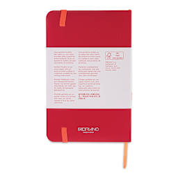 Fabriano Ispira Soft-Cover Notebook - Red, 3-1/2" x 5-1/2", Dot Grid, back cover